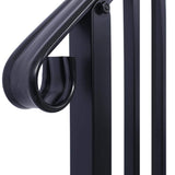 Tatayosi 2 in. H x 30 in. W Steel Handrails for Outdoor Steps, Fit 2 or 3 Steps Outdoor Stair Railing, Flexible Porch Railing Kit