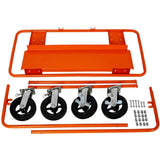 Tatayosi Heavy Duty panel service cart 2400lbs load capacity with 8" Black Mold-On Rubber Wheels