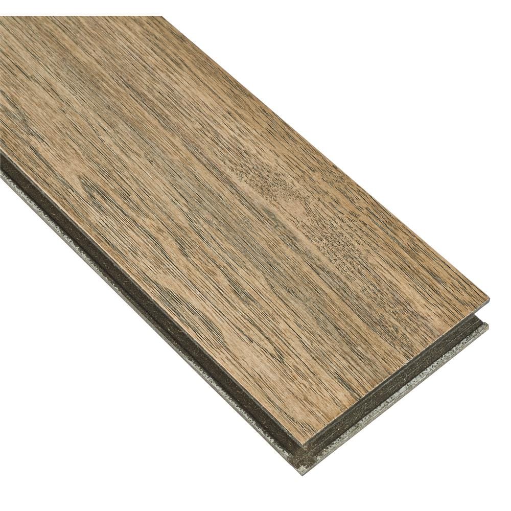 Bruce Hydropel Taupe Hickory 7/16 in. T x 5 in. W Waterproof Wire Brushed Engineered Hardwood Flooring (22.6 sq.ft./ctn)