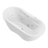 ANZZI Lori 72 in. Acrylic Flatbottom Whirlpool and Air Bathtub, White