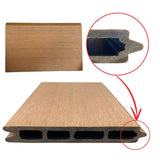 Frame It All 6 ft. x 6 ft. Valla Composite Fence Panel Teak (10-Pack)