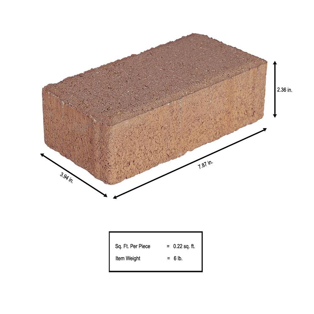 Pavestone Holland 7.87 in. L x 3.94 in. W x 2.36 in. H 60 mm Terracotta Concrete Paver (480-Pieces/103 sq. ft./Pallet)