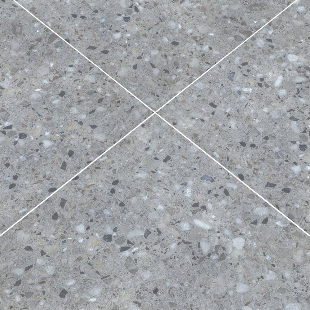 MSI Terrazo Gris 2 cm. x 24 in. x 24 in. Matte Porcelain Paver Floor Tile (8 sq. ft./Case)