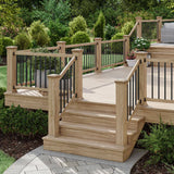 Deckorators 26 in. x .75 in. Textured Black Aluminum Square-Shaped Estate Baluster (10-Pack)