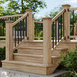 Deckorators 26 in. x .75 in. Textured Black Aluminum Square-Shaped Estate Baluster (10-Pack)