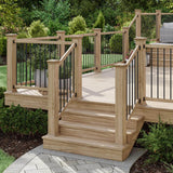 Deckorators 36 in. x .75 in. Textured Black Aluminum Round Classic Baluster (10-Pack)
