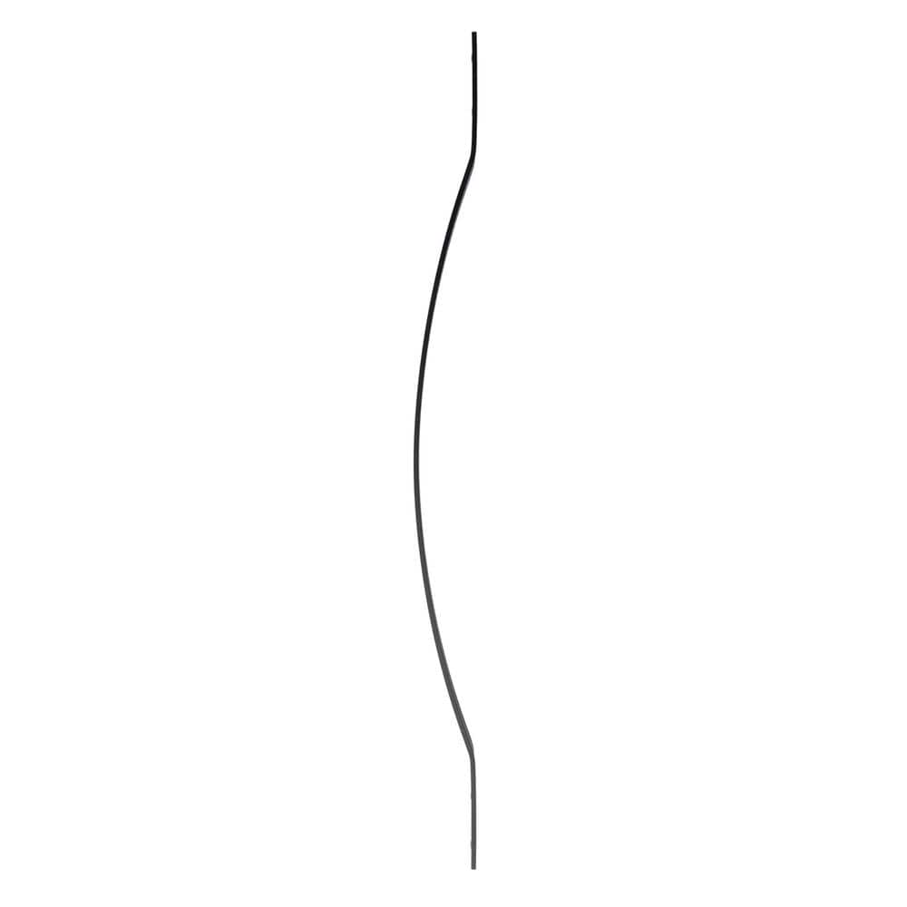 Deckorators 32-1/4 in. x 1 in. Textured Black Aluminum Arc Baluster (5-Pack)
