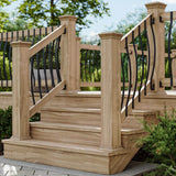 Deckorators 32-1/4 in. x 1 in. Textured Black Aluminum Arc Baluster (5-Pack)