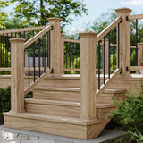 Deckorators 26 in. x .75 in. Textured Black Aluminum Round Classic Baluster (100-Pack)