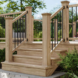 Deckorators 32 in. x .75 in. Textured Black Aluminum Round Classic Baluster (100-Pack)