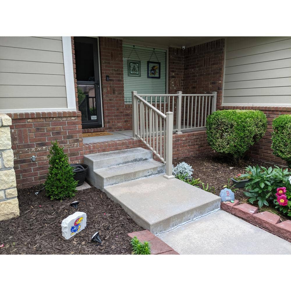 EZ Handrail 3 in. x 3 in. x 44 in. Copper Vein Aluminum Post with Welded Base