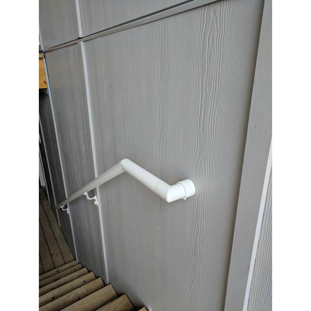 EZ Handrail Textured Black Aluminum Hand Rail End Bracket