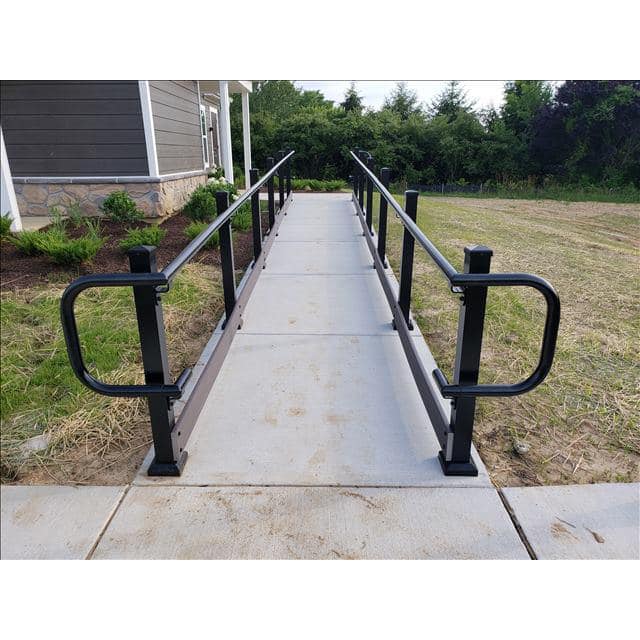 EZ Handrail Hammered Black Aluminum 90 Degree Miter Hand Rail Elbow