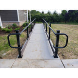 EZ Handrail Hammered Black Aluminum 90 Degree Miter Hand Rail Elbow