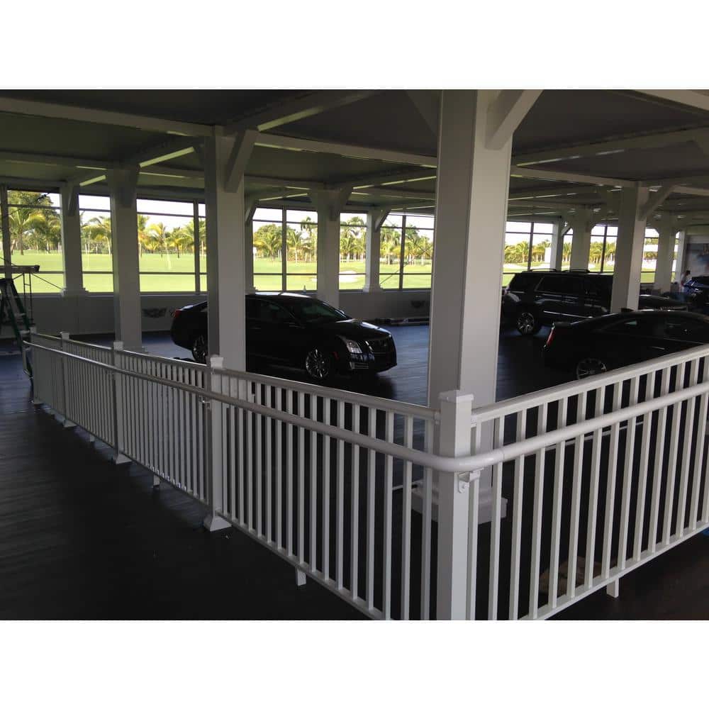 EZ Handrail 6 ft. x 1.9 in. Textured Black Aluminum Round ADA Handrail
