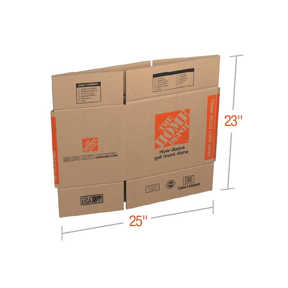The Home Depot 15 in. L x 10 in. W x 12 in. Heavy-Duty Extra-Small Moving Box (30-Pack)