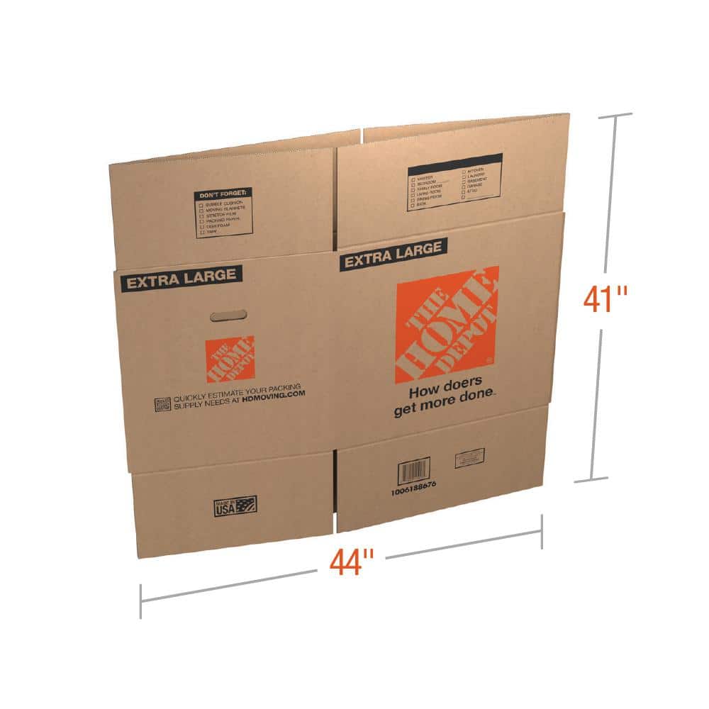 The Home Depot 24 in. L x 20 in. W x 21 in. D Extra-Large Moving Box with Handles (30-Pack)