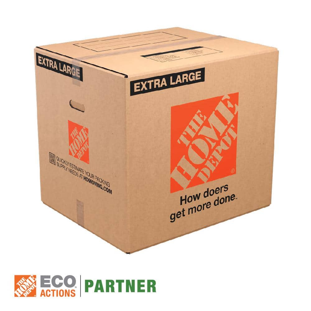 The Home Depot 24 in. L x 20 in. W x 21 in. D Extra-Large Moving Box with Handles (30-Pack)