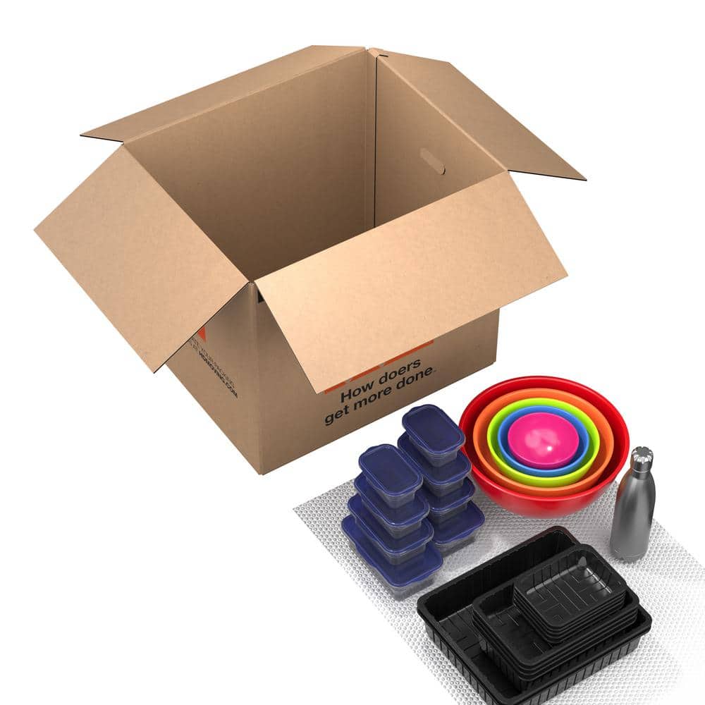 The Home Depot 24 in. L x 20 in. W x 21 in. D Extra-Large Moving Box with Handles (30-Pack)