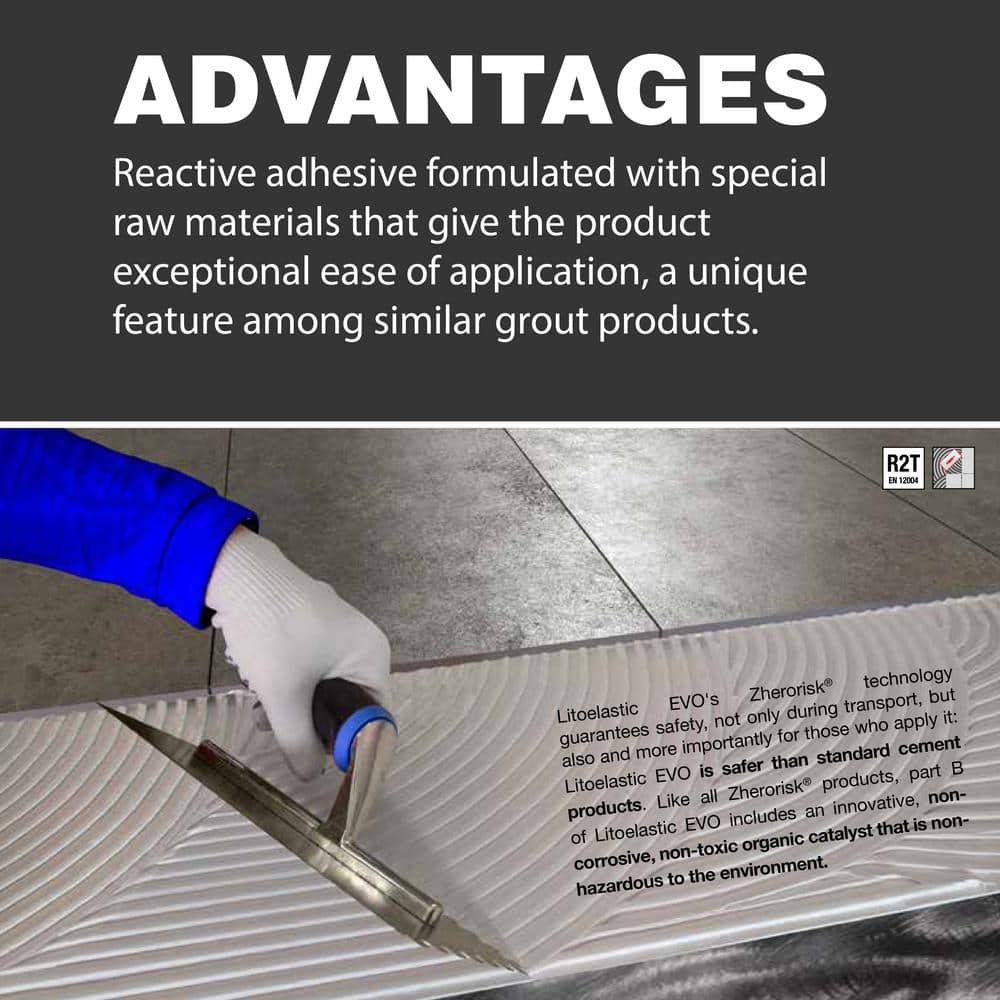 The Tile Doctor Litoelastic EVO Glass Tile and Stone Adhesive 11 lb.