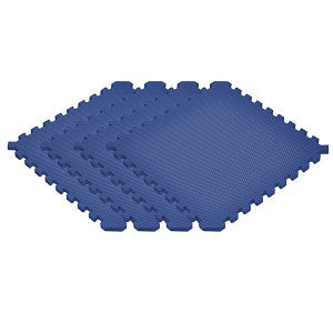 Norsk Solid Blue 24 in. x 24 in. EVA Foam Sport Interlocking Tiles (4-Pack)