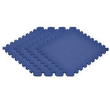 Norsk Solid Blue 24 in. x 24 in. EVA Foam Sport Interlocking Tiles (4-Pack)