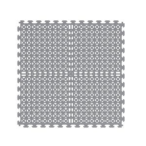 Norsk NSMPVN6DG Vented Drain Pattern PVC Floor Tiles, Dove Gray, 6-Pack