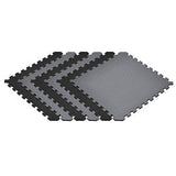 Norsk Black/Red 24 in. x 24 in. x 0.51 in. Foam Reversible Interlocking Floor Mat (6-Pack)