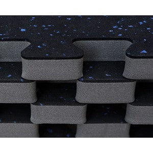 Norsk Shock Absorbent 25.2 in. x 25.2 in. x 0.70 in. Gym Tiles - Black/White Fleck (4-Pack)