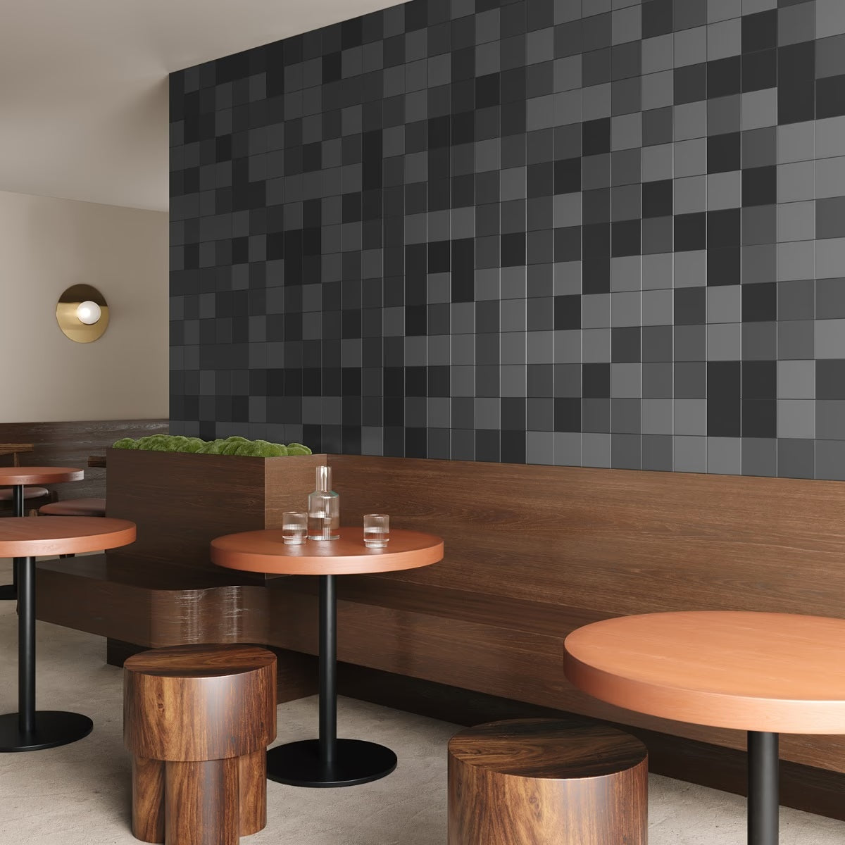 Charcoal Gray 5x5 Matte Porcelain Tile