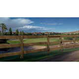 Natures Composites Composite Modern 3-Board Ranch Rail (4 ft. H x 5.75 ft. W) Timber Brown