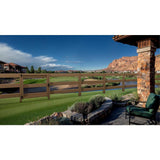 Natures Composites Composite Modern 3-Board Ranch Rail (4 ft. H x 5.75 ft. W) Timber Brown