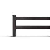 Natures Composites Composite Traditional 2-Board Ranch Rail (3 ft. H x 4 ft. W) Raven (Black)