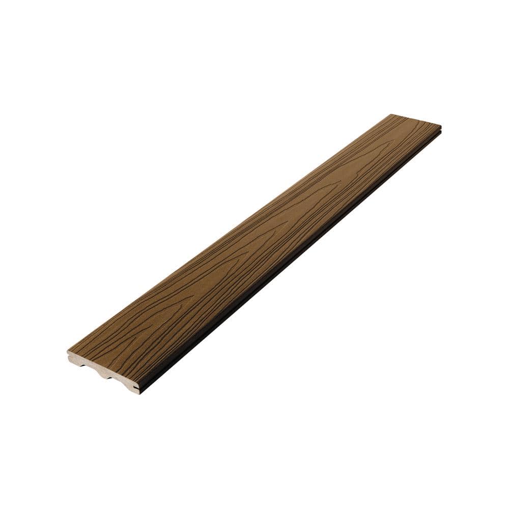 Veranda Timber Brown Grooved Edge Capped Composite Decking Board, 16 ft.