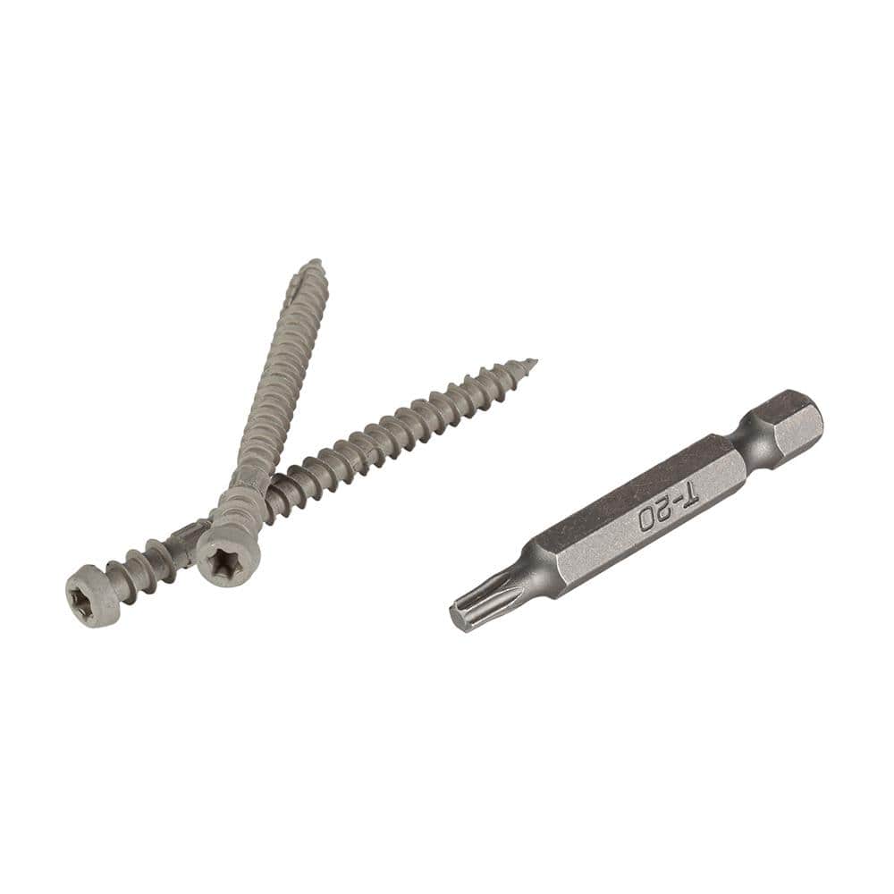 TimberTech TOPLoc for Composite Gray 100 sq. ft. (350 - 2-1/2 in. Screws, 2 Bits)