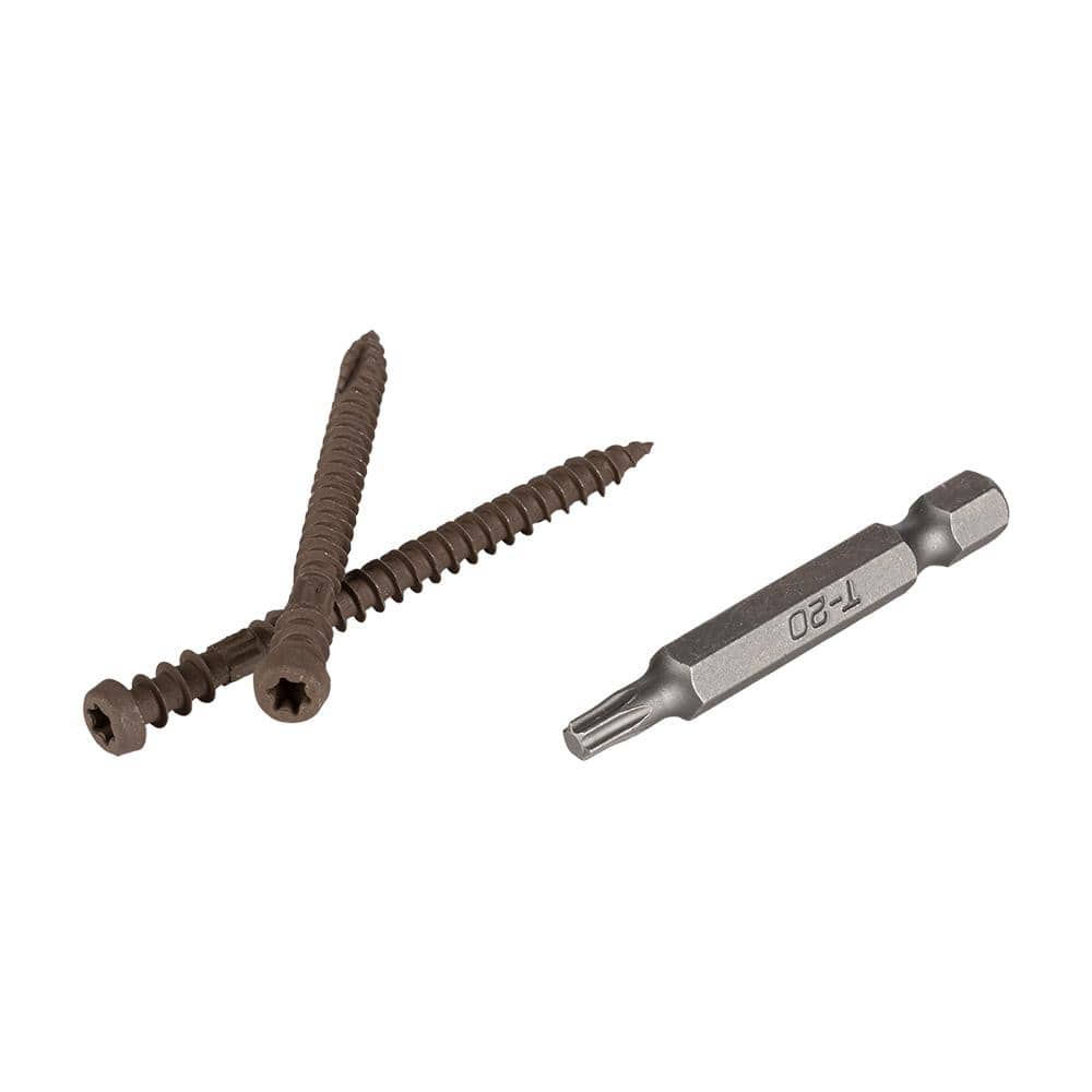 TimberTech TOPLoc for Composite Walnut 100 sq. ft. (350 - 2-1/2 in. Screws, 2 Bits)