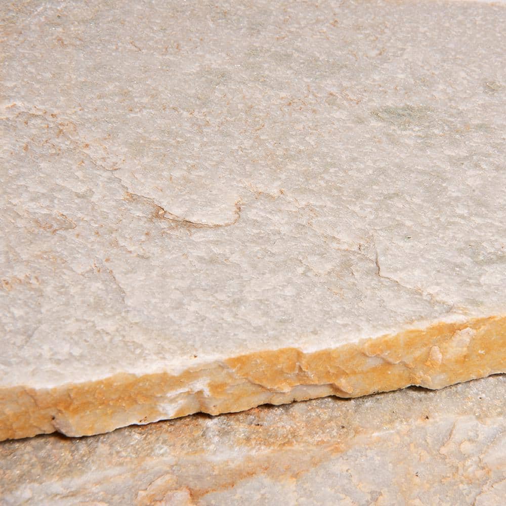 Southwest Boulder & Stone 16 in. x 12 in. x 2 in. 120 sq. ft. Titanium White Natural Flagstone for Landscape, Gardens and Pathways