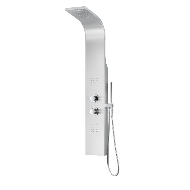 ANZZI Anchorage Brushed Steel 2-Spray Shower Panel System (Valve Included)