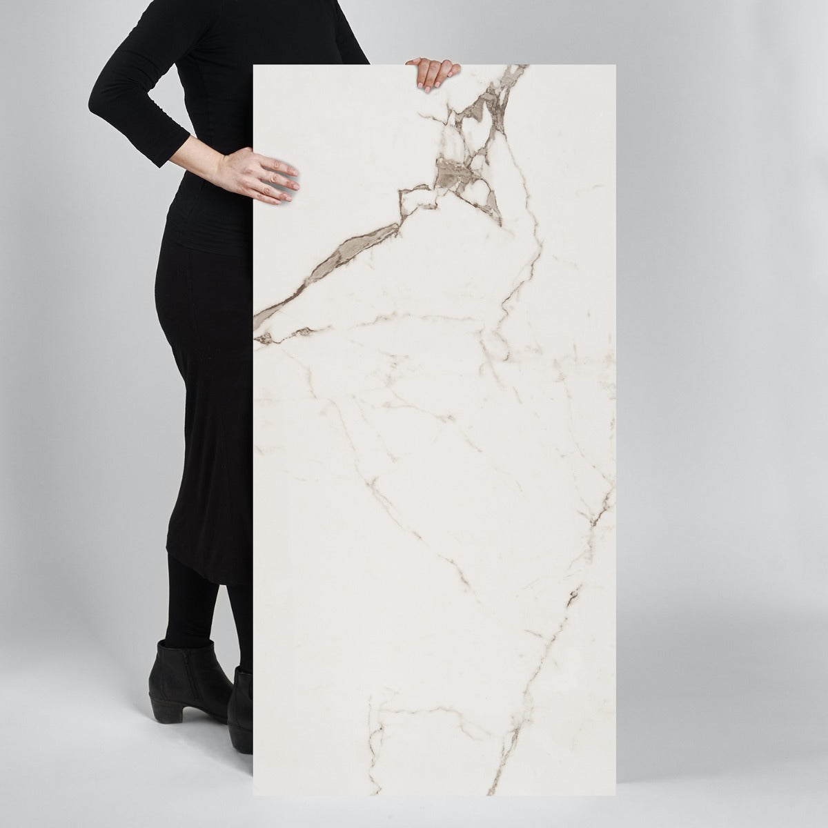 DreamStone Statuario Venato White 24x48 Polished Porcelain Tile
