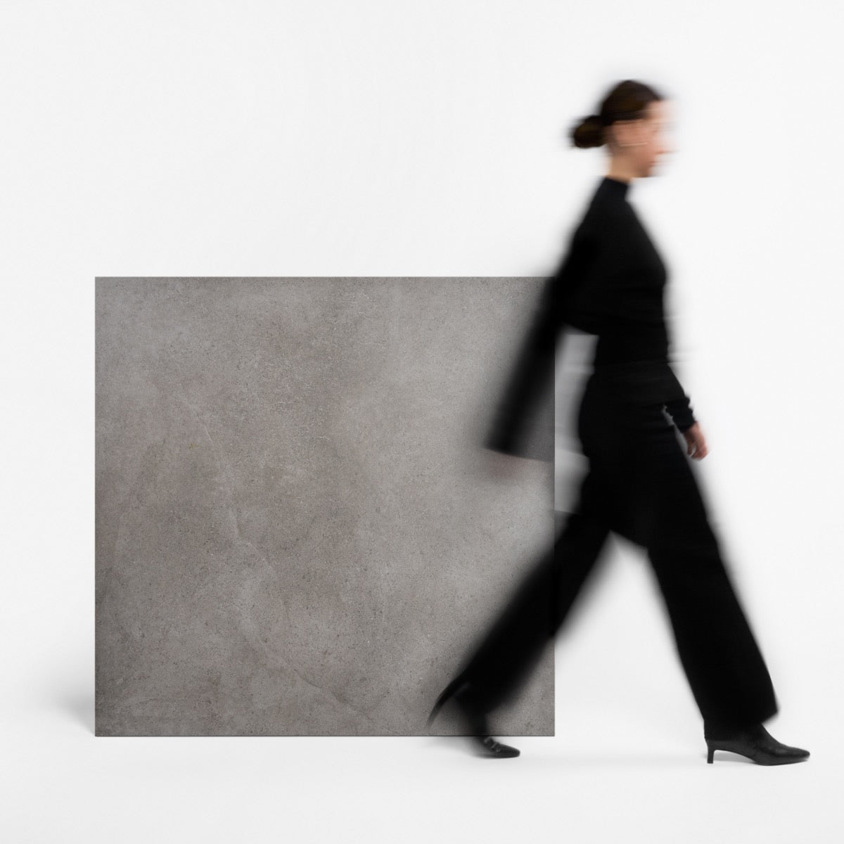 Lux Tile New Rock Fossil Dark Gray 48x48 Matte Porcelain Tile
