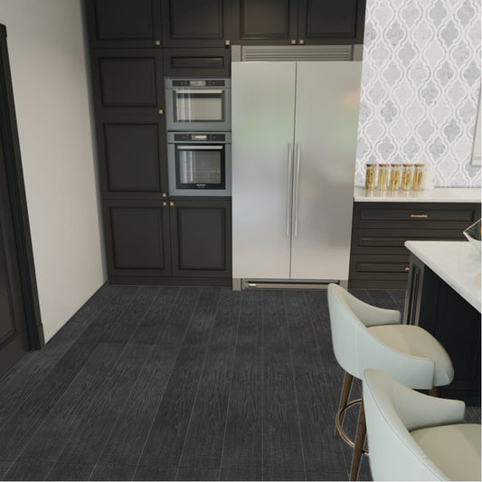 Okinawa Carbon Black 8x48 Matte Porcelain Wood Look Tile