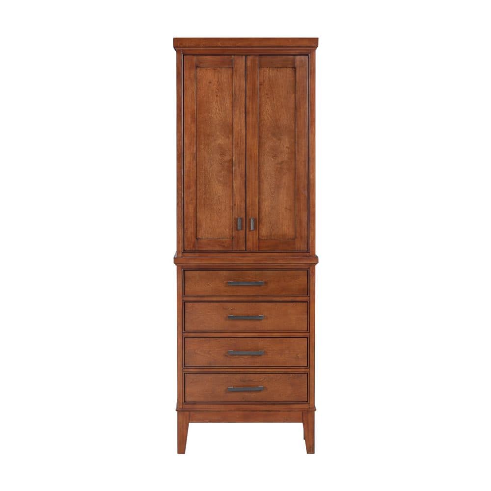Avanity Madison 24" W x 16" D x 71" H Tobacco Linen Cabinet
