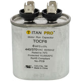 Titan Pro TOCF6 capacitor - front view (Product Type: Capacitor; Voltage: 440/370V)