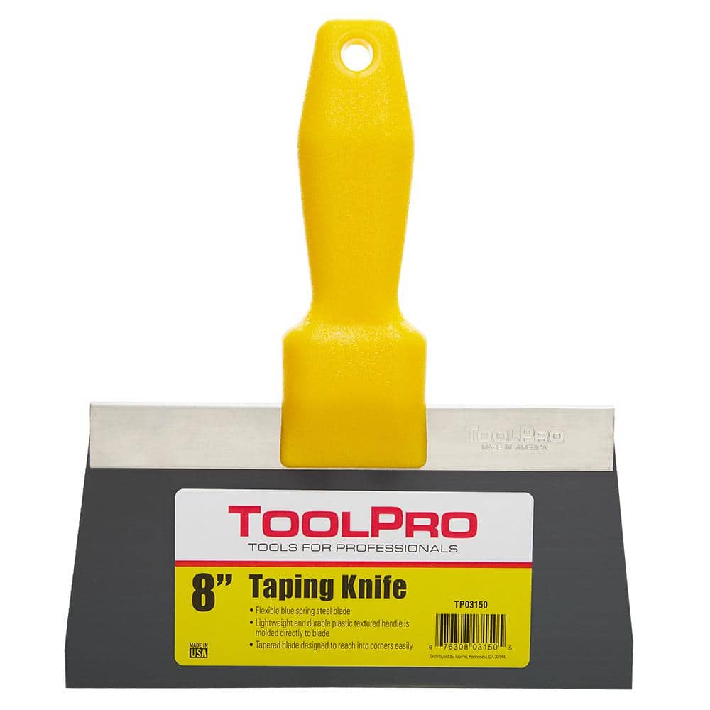 ToolPro 8 in. Flexible Blue Steel Joint Knife with Textured Handle