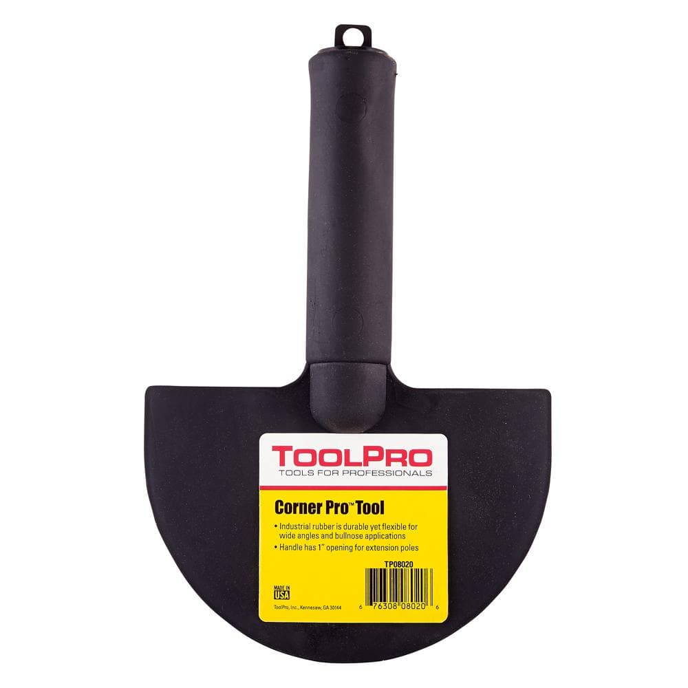 ToolPro 6-1/2 in. Flexible Black Rubber Corner  Bat Knife