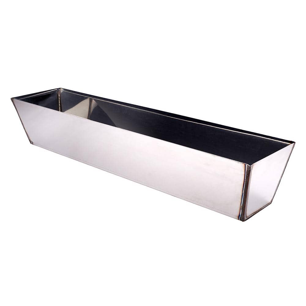 ToolPro 18 in. Stainless Steel Mud Pan with Sheared Edges