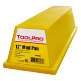 ToolPro 12 in. Heavy Duty Textured Plastic Yellow Plastic Mud Pan