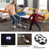 Trademark Games Hover Soccer Ball Multi-Color Air Soccer Balls with LED Lights and Soft Bumpers for Safe Indoor Play (2-Pack)
