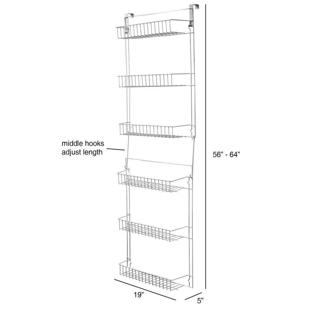 Trademark Home 6-Shelf Overdoor Storage Rack