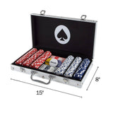 Trademark Poker Poker Chip Set with Carrying Case Silver